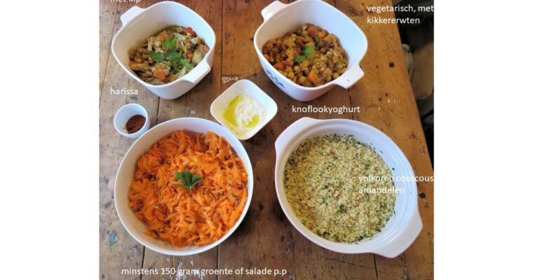 waaruit bestaan mijn homecooked maaltijden?