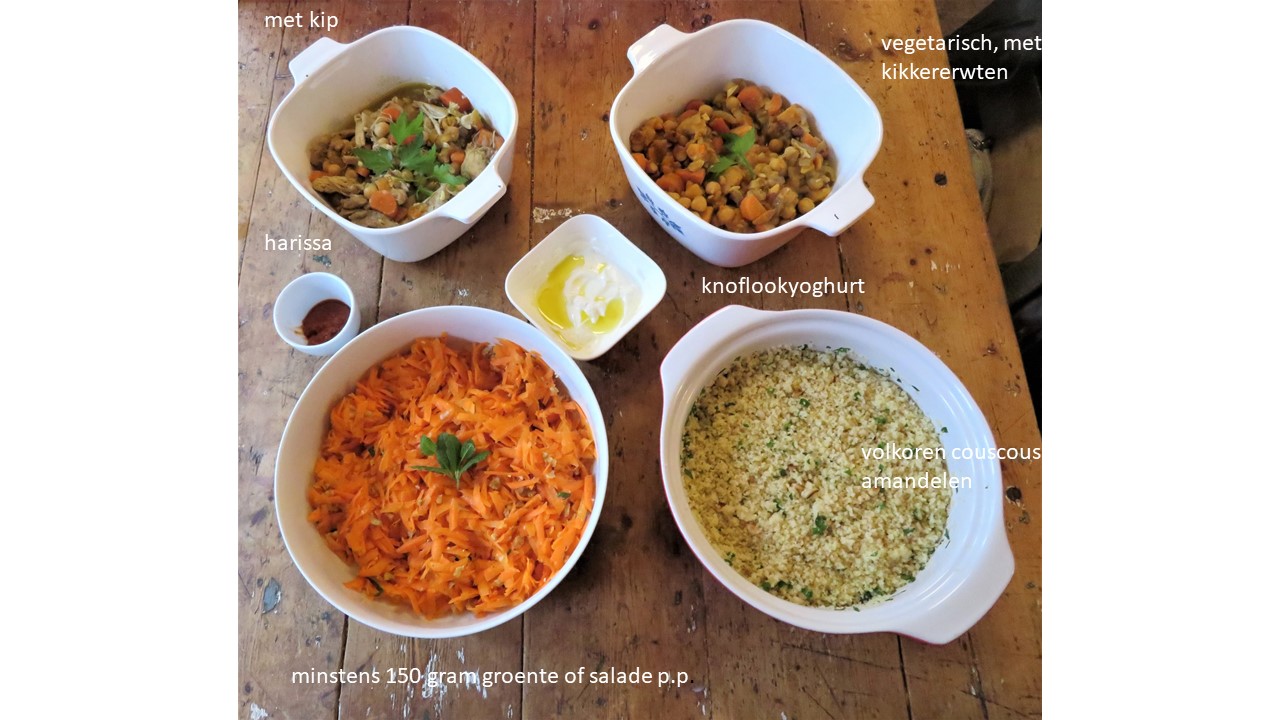 waaruit bestaan mijn homecooked maaltijden?